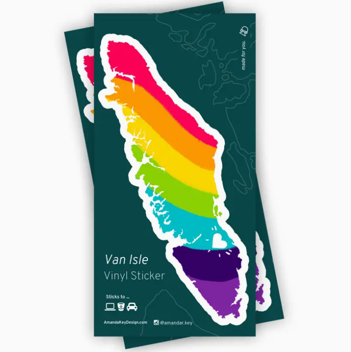 AMANDA KEY DESIGN - 9" VINYL STICKER | VANCOUVER ISLAND PRIDE