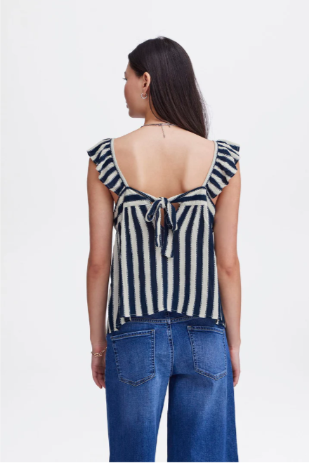 Ichi - Ihmarrakech Blouse | Total Eclipse Stripe