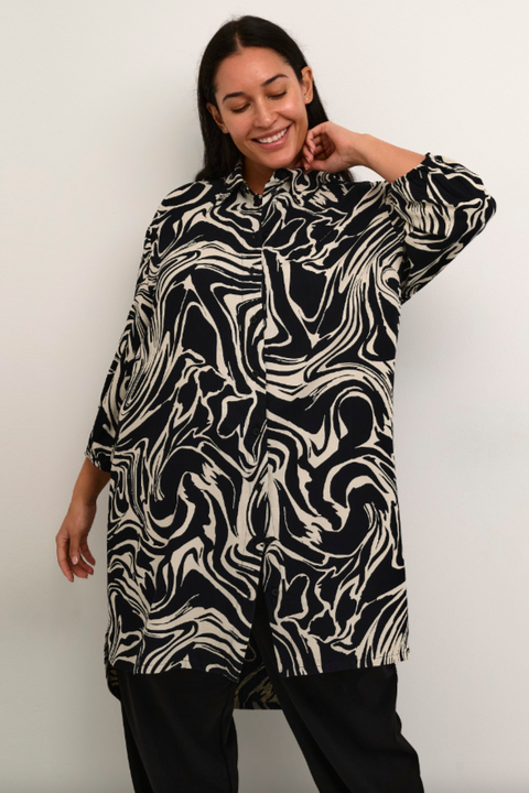 Kccala Shirt Tunic | Black & White