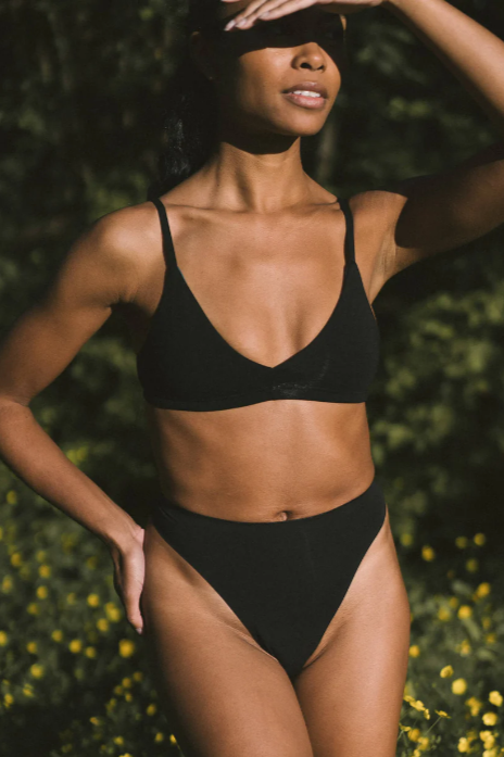 Seamless High Rise Thong | In Black Or Beige