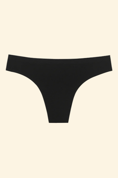 HUHA - SEAMLESS LOW-MID RISE THONG | in BLACK OR BEIGE