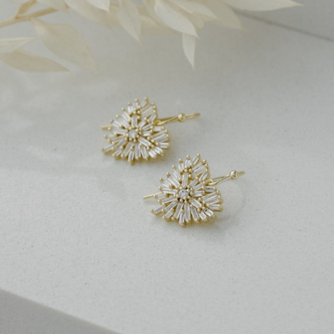 Elaborate Heart Earrings | Rose Gold