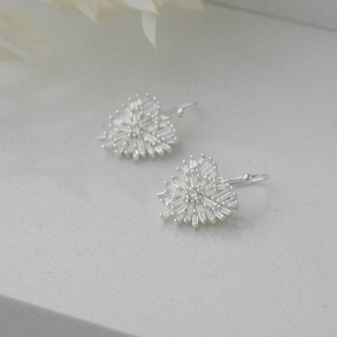 Elaborate Heart Earrings | Rose Gold