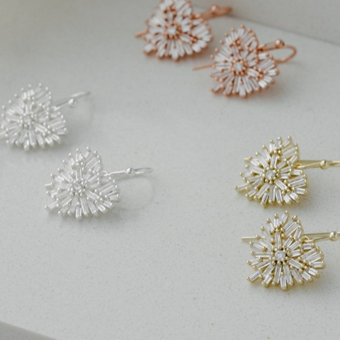Elaborate Heart Earrings | Rose Gold