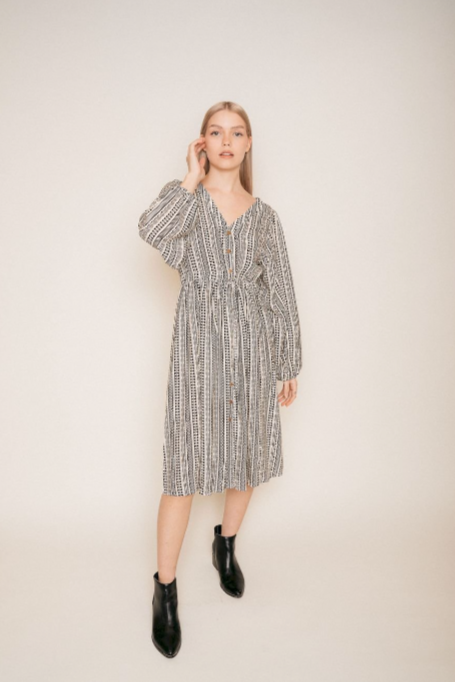 Jackson Rowe - Laska Dress | Black Petra Print