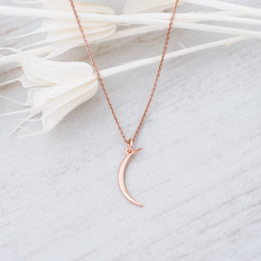 Waning crescent necklace hotsell
