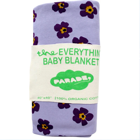 PARADE - ORGANIC BABY BLANKET | PANSIES