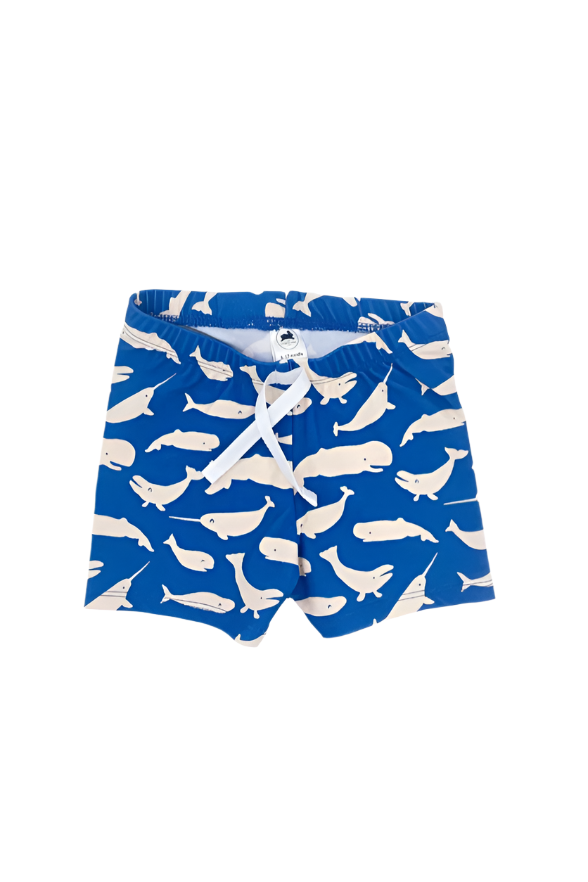 LITTLE AND LIVELY - SWIM SHORTS | WHALES