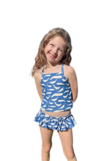 LITTLE AND LIVELY - SWIM SHORTS | WHALES