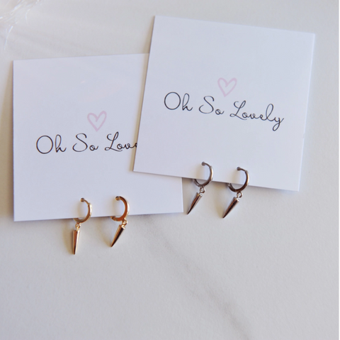 Oh So Lovely - Henley Spike Huggie Hoops | Gold Or Silver