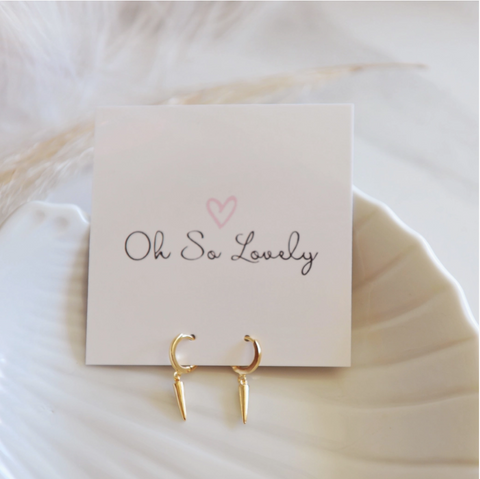 Oh So Lovely - Henley Spike Huggie Hoops | Gold Or Silver