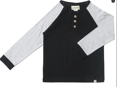 ME & HENRY LUGOFF RAGLAN HENLEY | BLACK/GREY