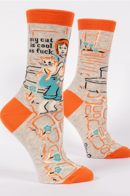 My Cat Is Cool Af | Women's Crew Socks