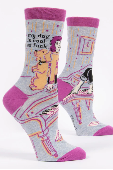 My Dog Is Cool Af | Women's Crew Socks