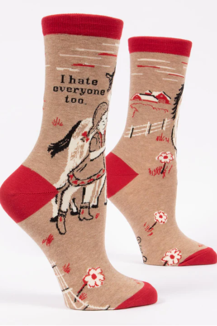 I Hate Everyone Too! | Women's Crew Socks