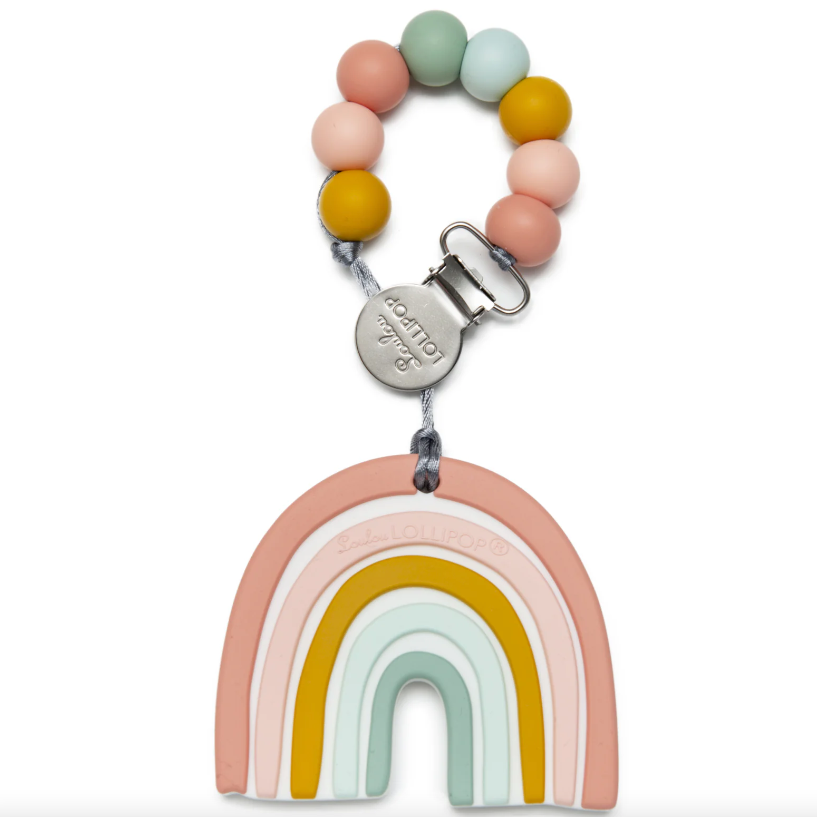 LOULOU LOLLIPOP - SILLICONE TEETHER SET | PASTEL RAINBOW