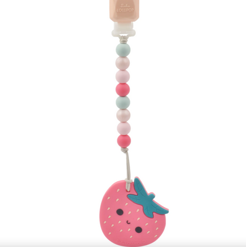 Sillicone Teether Gem Set | Strawberry