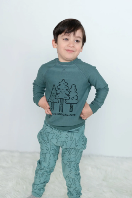 Bamboo Fleece Sweatshirt | Pine\Best Friends