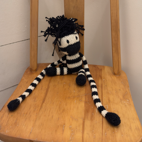 Kenana Knitters - Artisan Hand Woven Zebra Curtain Critter