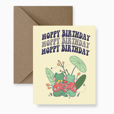 Hoppy Birthday Frogs | Card