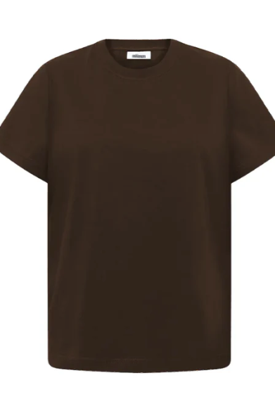 Minimum - Lilou Ss T-Shirt | Hot Fudge, Coco Milk Or Black