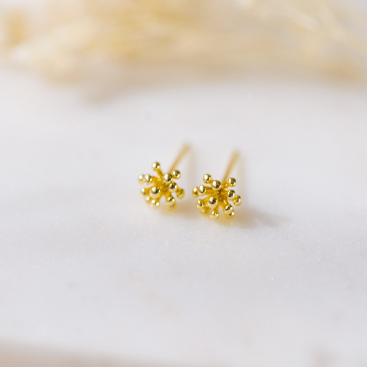 GLEE JEWELRY - LIVING CORAL STUDS | GOLD, SILVER