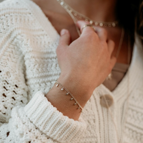 Caprice Fringe Bracelet  | Gold Or Silver