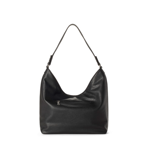 Mary Vegan Crossbody Hobo Bag | Black