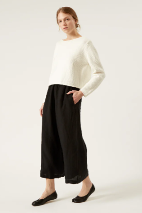 Naif - Domi Pants In Heavyweight Linen | Black Or Beige