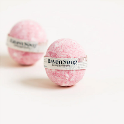 RavenSong Winter Root & Berry Gather Bath Bomb | Cranberry + Black Currant + Pine