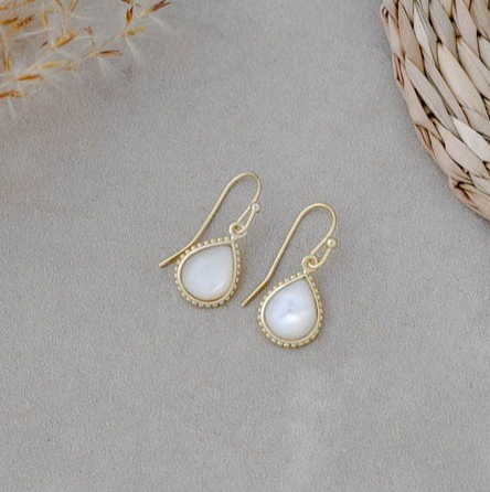 Paris Earrings, Mother Of Pearl | Gold, Silver