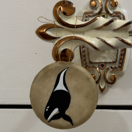 Killer Whale Authentic Indigenous Mini Drum | Virgil Sampson