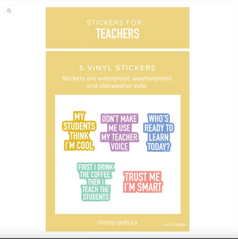 Sticker Pack | Stickers For Teachers 5 Pack