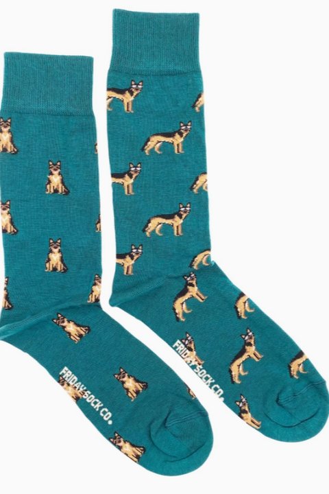 Mens Camp Mismatched Socks | German Shepard