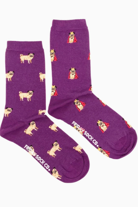 Womens Mismatched Socks | Pug