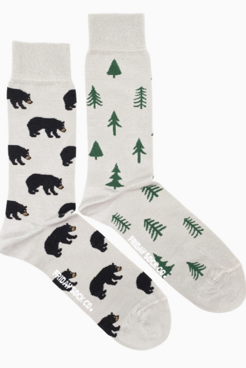 Men'S Mismatched Socks | Bear and Trees