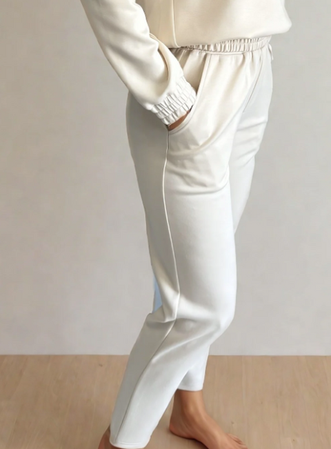 Thea Fitted Pant | Creme