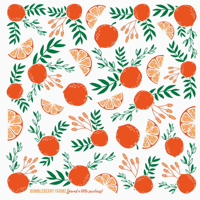 Bumbleberry Farms - Kitchen Towel | Orange Fruit