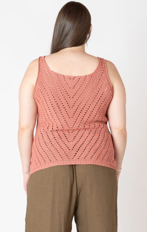 Pointelle Knit Tank Top | Antique Rose