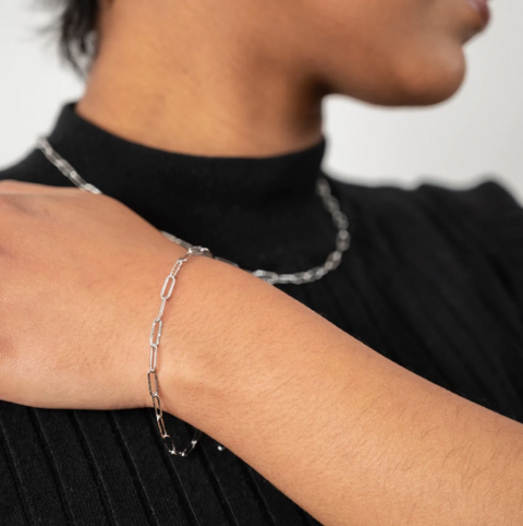 Paperclip Bracelet | Silver Or Gold