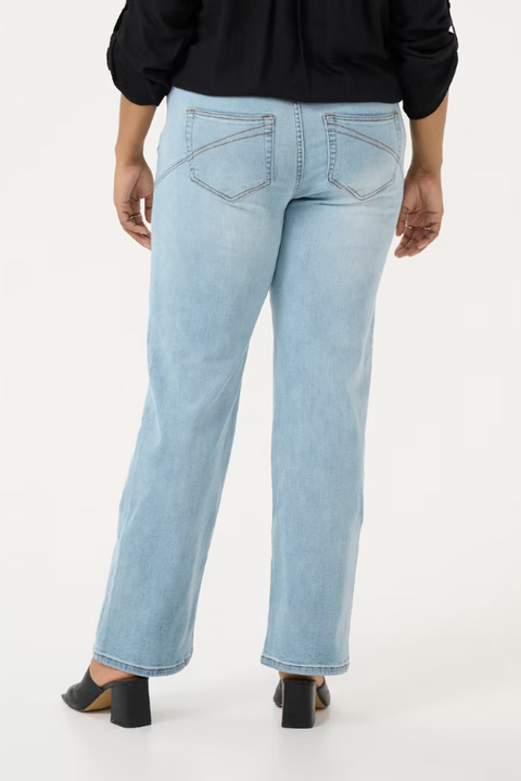 KCkanna Flora Flared Jeans | Light Blue Wash Denim