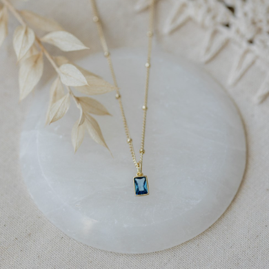 Glim Necklace In Gold | Sky Blue, Purple or Pink