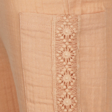 Wide Leg Trousers | Peach