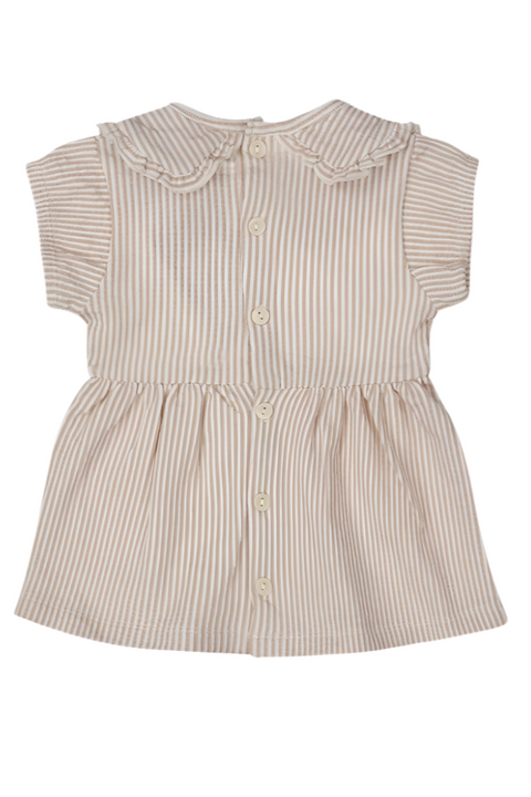 Dress and Headband Set | Brown Stripes