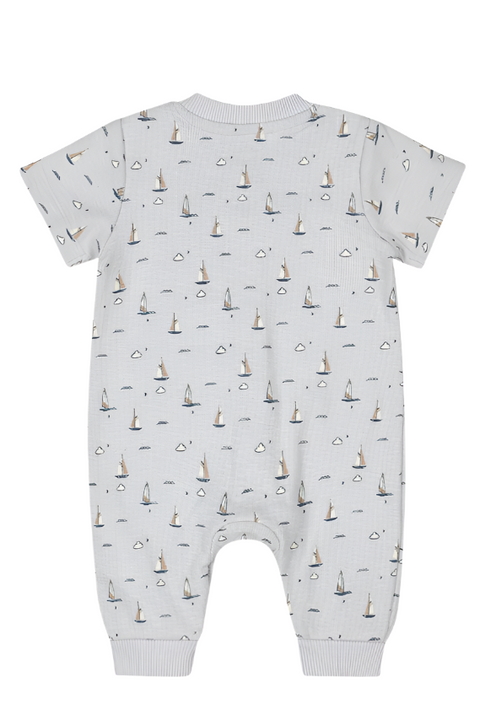 Baby Suit | Light Blue Boats