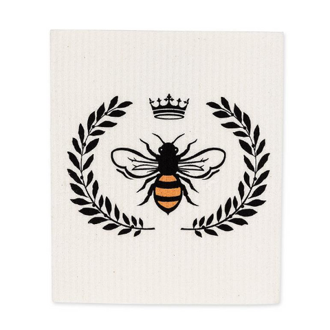 Bee In Crest | Swedish Dishcloth 2 Pack