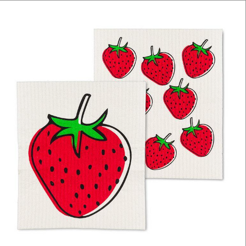 Strawberry | Swedish Dishcloth 2 Pack
