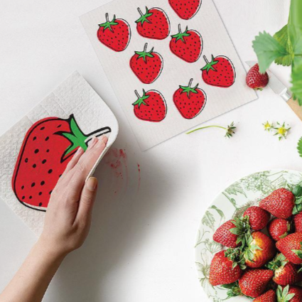 Strawberry | Swedish Dishcloth 2 Pack