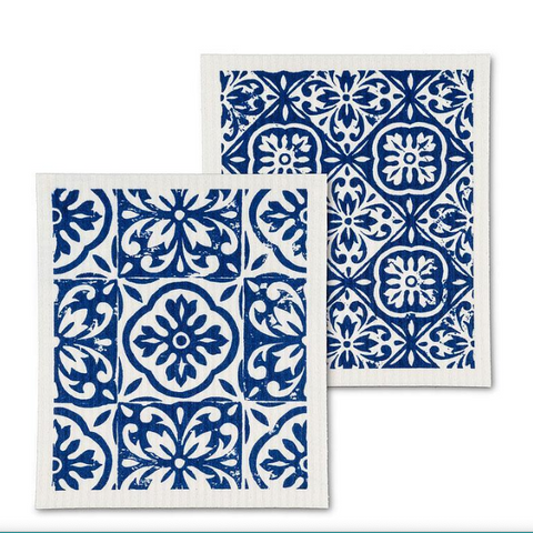Tile Pattern | Swedish Dishcloth 2 Pack
