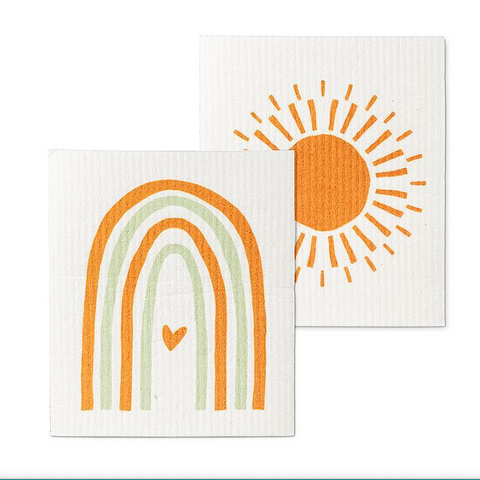Boho Rainbow | Swedish Dishcloth 2 Pack